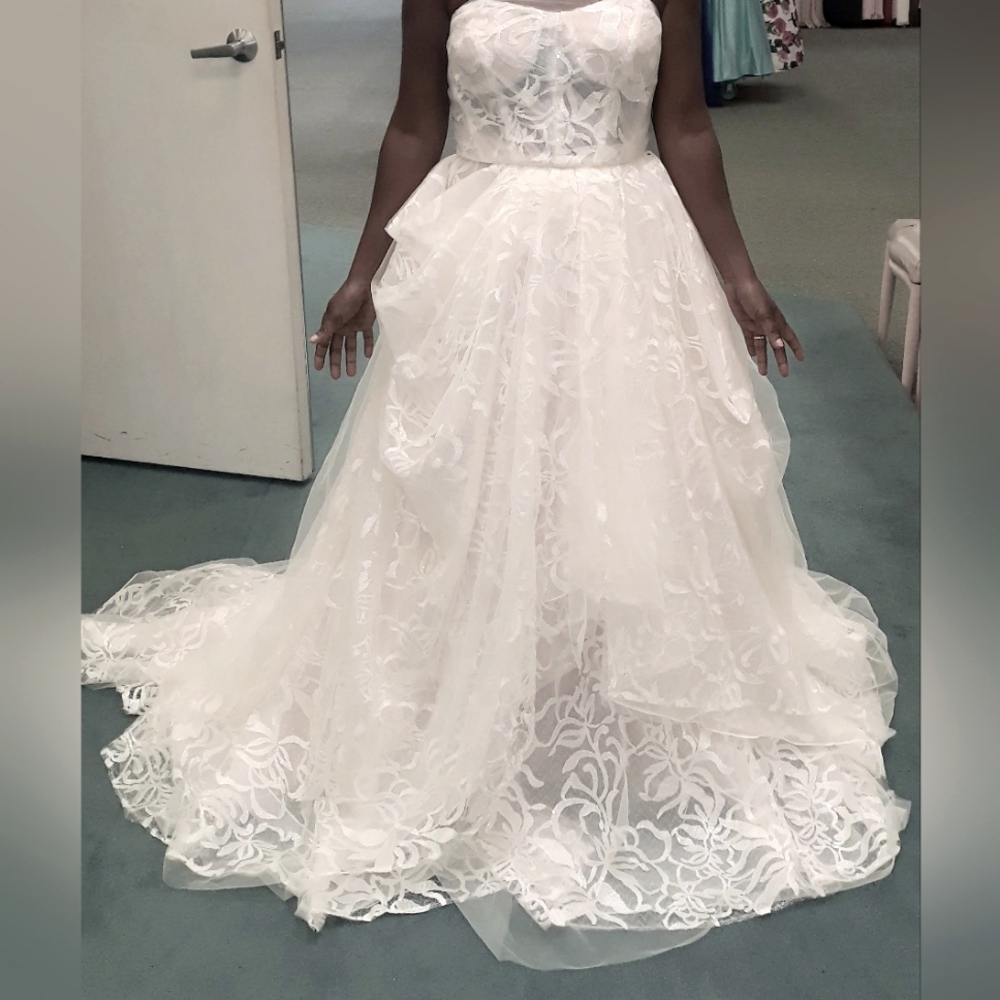White by Vera Wang Stencil Ball Gown,  Wedding, Prom, Quinceanera